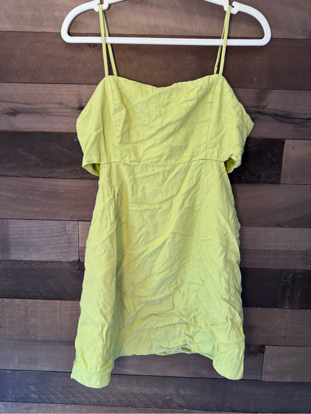 Melloday Lime Green Spaghetti Strap Summer Dress